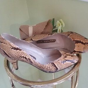 Miguel Hernandez Snake Skin Heels